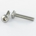 Vis inox à tête cylindrique bombée large à empreinte TORX T30 M6 mm Vis inox à tête cylindrique bombée large à empreinte TORX T30 M6 mm