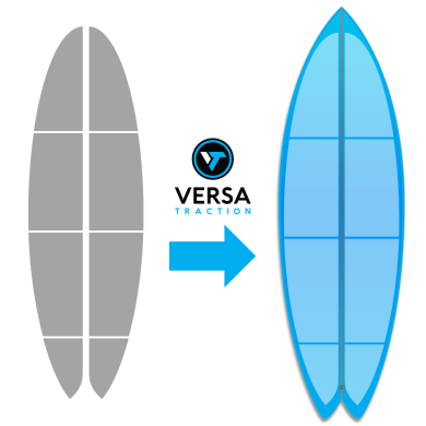 Versa traction grip transparent  Shortboard fish