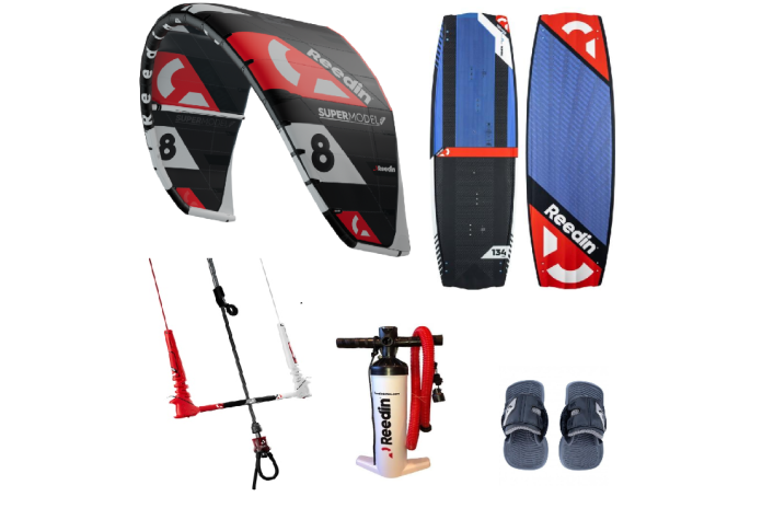 PACK DE KITESURF REEDIN SUPER MODEL HTF 2023 + PLANCHE REEDIN SUPER E + BARRE DREAMSTICK X V2