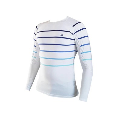 Saint Jacques Lycra Manche longue lines Blanc