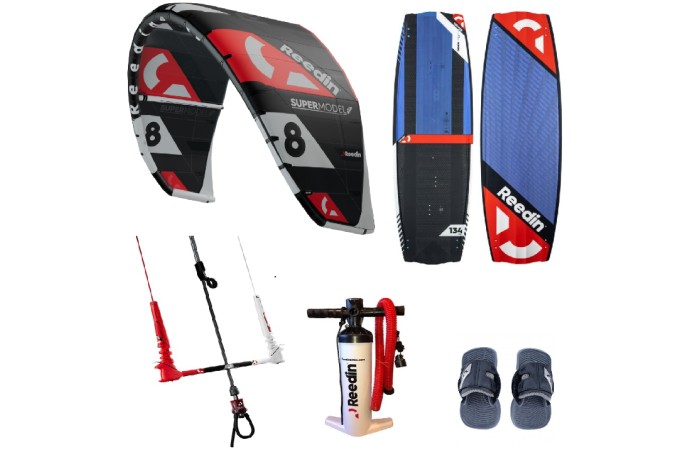 PACK DE KITESURF REEDIN SUPER MODEL HTF 2023 + PLANCHE REEDIN SUPER E + BARRE DREAMSTICK X V2